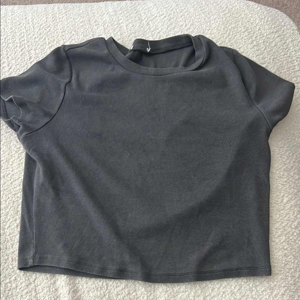 Gray Short Sleeve Top